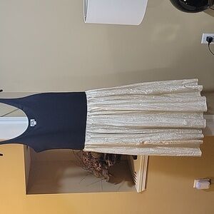 Future Collective Women's Sleeveless Contrasting Knit Ankle Dress